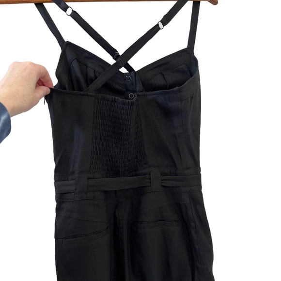 BEBE Linen Blend Short Romper In Black Size S - Picture 13 of 16